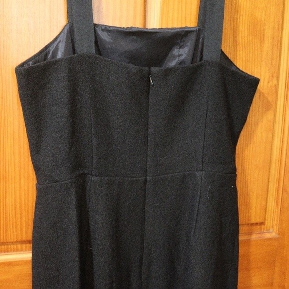 Banana Republic Little Black Dress Wool Blend Career Dress Ruffle Bodice 14 - Picture 11 of 12